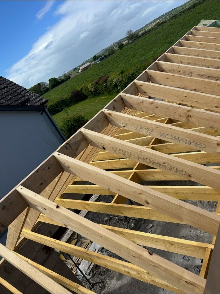New timber roof structure set out by A&C on a separate Cork project